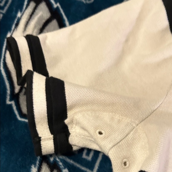 Ralph Lauren Black and White Striped Polo - Picture 5 of 7